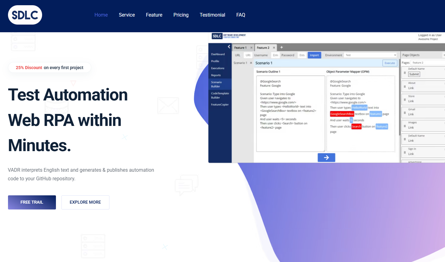 SDLC Landing Page